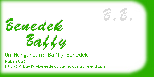 benedek baffy business card